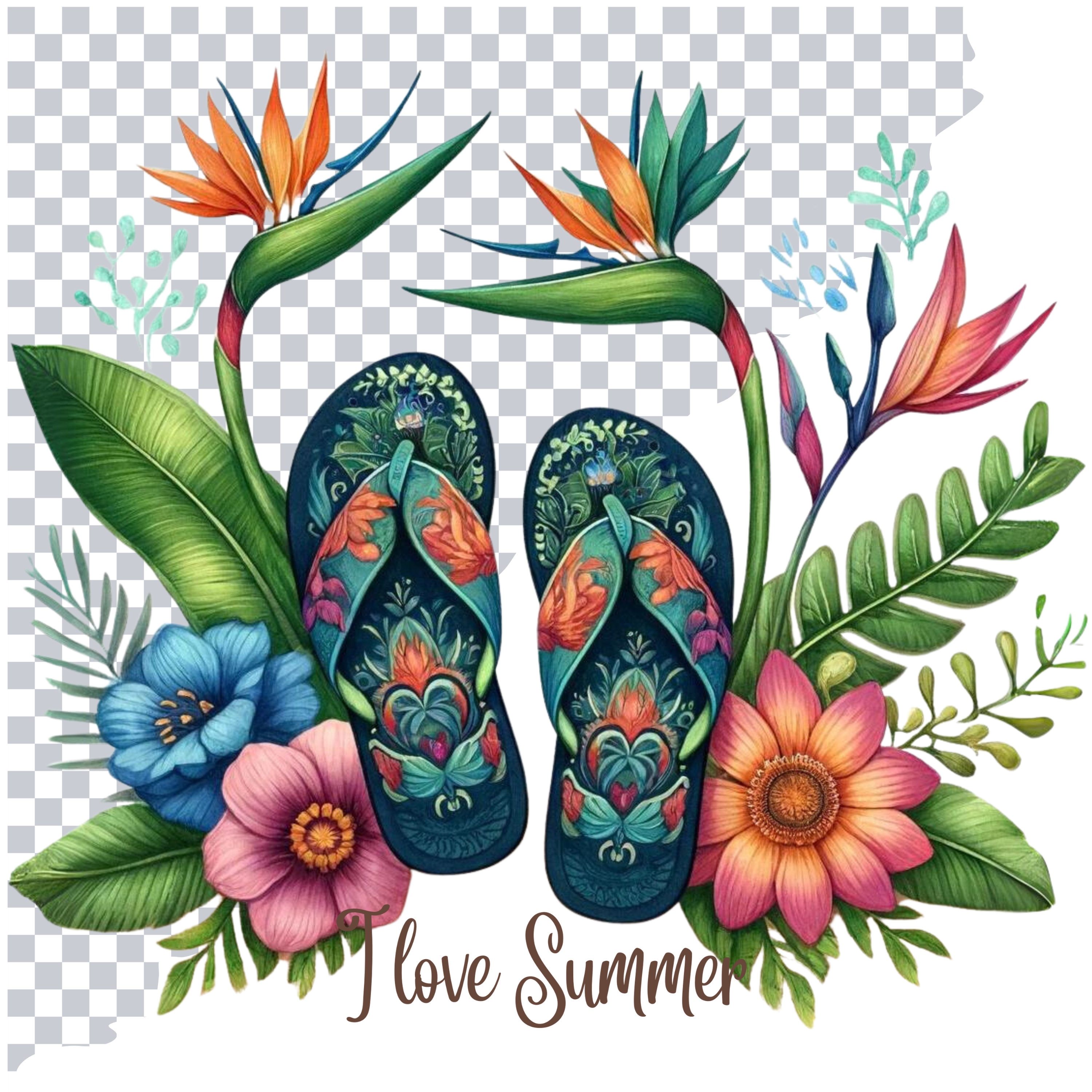Summer Flip Flops Clipart Bundle, Beach Shoes PNG (digital Download) - Etsy