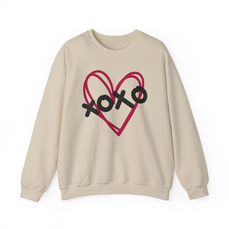 XOXO Heart Round Neck Dropped Shoulder Sweatshirt main image 0