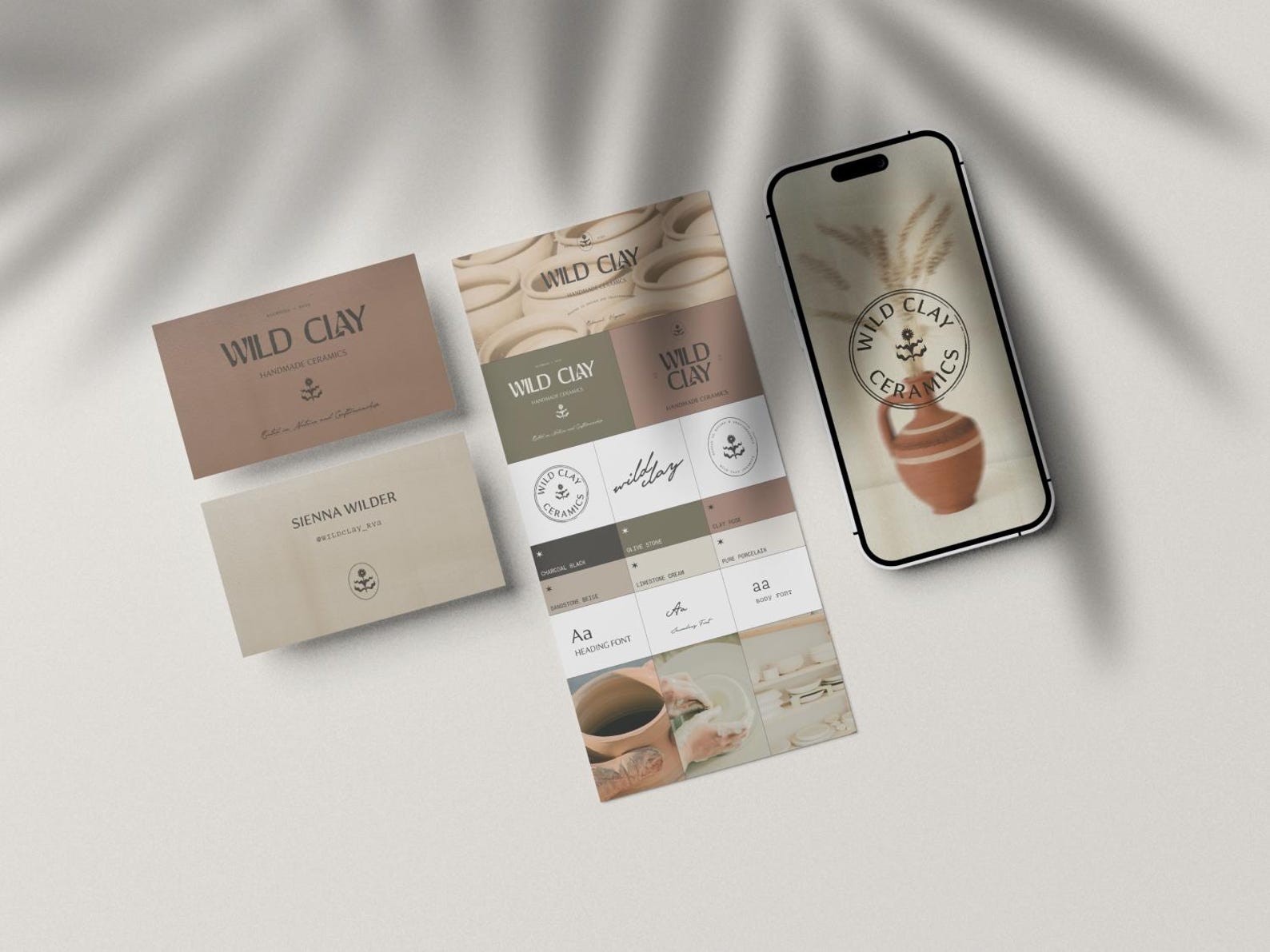 Earthy, Organic, Artisanal Semi Custom Brand Kit, Premade Logo ...