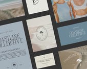 Elegant, Luxury Semi Custom Brand Kit with Coastal Vibes | Premade Logo & Branding Identity Kit for Small Businesses | Semi-Custom Brand Kit