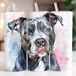 Dog Lovers 20 oz Skinny Tumbler Sublimation Design Digital Download PNG Instant DIGITAL only,  Pit Bull Tumbler Wrap