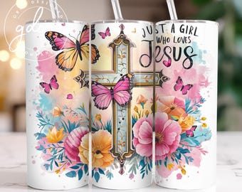 Faith Over Fear Tumbler Wrap: Christian Floral Design (PNG Digital Design)