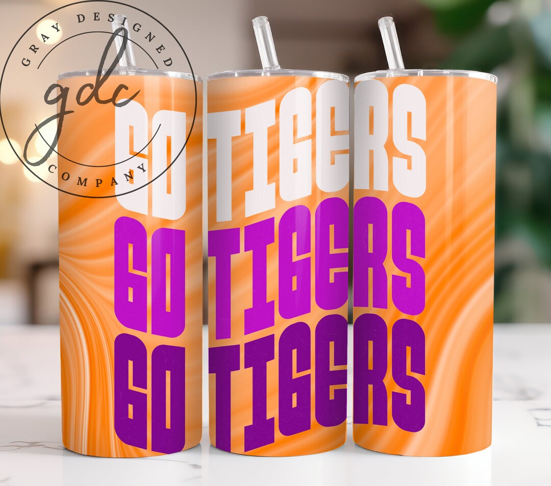 Tiger 20 Oz Skinny Tumbler Wrap Designs Sublimation Design Digital