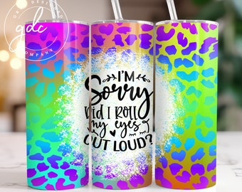 Sarcastic Mom Tumbler Wrap: Funny Office Swear Design (Digital Download)