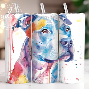 Dog Lovers 20 oz Skinny Tumbler Sublimation Design Digital Download PNG Instant DIGITAL only,  Pit Bull Tumbler Wrap
