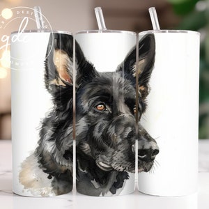 Dog Lovers 20oz Skinny Tumbler Sublimation Design Digital Download PNG Instant DIGITAL only  German Shepard Tumbler Wrap German Shepard PNG