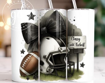 Football Tumbler Wrap: 20oz Skinny Sublimation Design (Digital Download PNG)