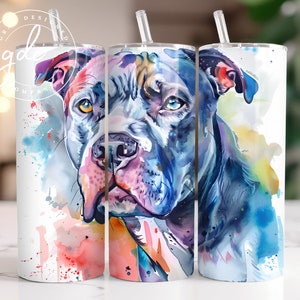 Dog Lovers 20 oz Skinny Tumbler Sublimation Design Digital Download PNG Instant DIGITAL only,  Pit Bull Tumbler Wrap