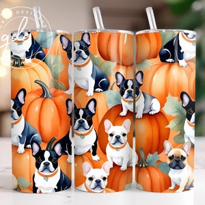 French Bulldog Tumbler Wrap: Dog Lovers Sublimation Design (Digital Download)