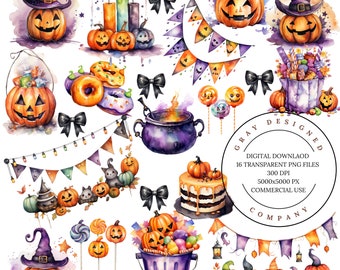 Adesivi per agenda digitale di Halloween: icone Goodnotes (download digitale)