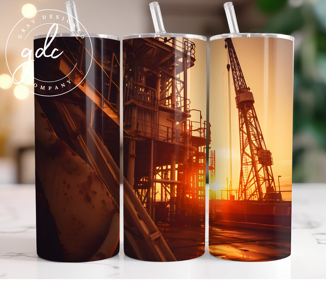 Oil Rig Tumbler Sublimation Design: Oil Worker Gift (digital Download ...