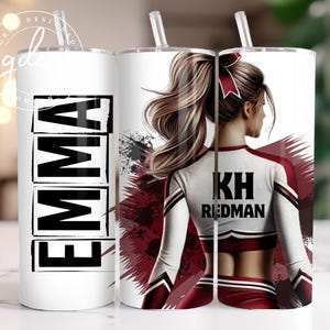 Cheerleading Cheer 20 oz Skinny Tumbler Sublimation Design Digital Download PNG Instant DIGITAL ONLY, Tumbler Wrap Cheerlead Tumbler