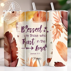 Religious Tumbler Wrap 20 oz Skinny Tumbler Wrap Design Sublimation Design Digital Download PNG Instant DIGITAL only, Floral Tumbler