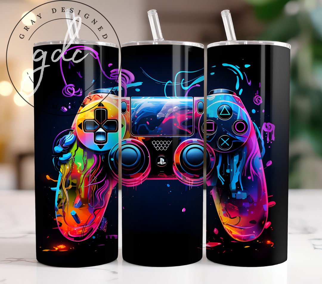 Gamer Tumbler Wrap: 20 Oz Skinny Sublimation Design (digital Download ...