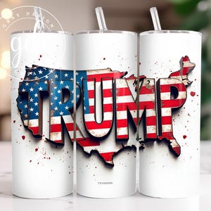 Trump 20oz Skinny Tumbler Wrap: Election 2024 PNG (Digital Print)