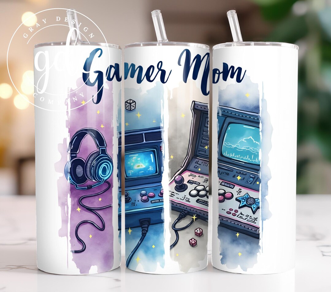 Gamer 20 Oz Skinny Tumbler Wrap Designs Sublimation Design Digital ...