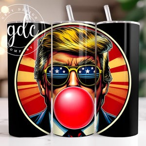 Trump 20oz Skinny Tumbler Wrap: Election 2024, MAGA (PNG Digital Print)