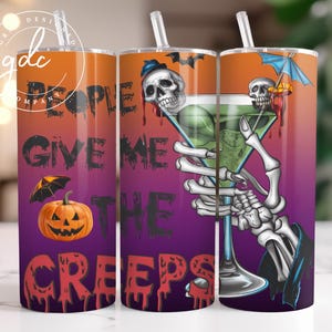 Halloween Tumbler Wrap 20 oz Skinny Tumbler Sublimation Design Digital Download PNG Instant DIGITAL only, Spooky Tumbler Wrap