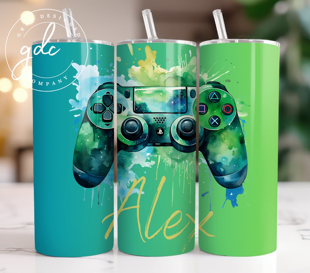 Gamer 20 Oz Skinny Tumbler Wrap Designs Sublimation Design Digital ...