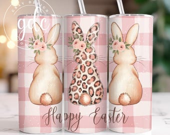 Chilling With My Peeps Tumbler Wrap, Funny Easter Bunny 20oz Skinny Tumbler Sublimation Design PNG, Cute Happy Easter PNG,Digital Download
