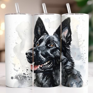 Dog Lovers 20oz Skinny Tumbler Sublimation Design Digital Download PNG Instant DIGITAL only  German Shepard Tumbler Wrap German Shepard PNG
