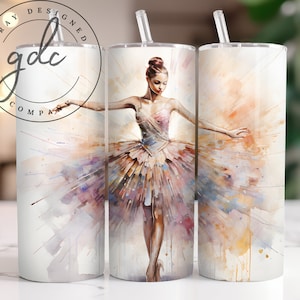 Envoltura para vaso de bailarina, envoltura para vaso delgada de 20 oz, diseño de sublimación, descarga digital PNG, solo DIGITAL instantáneo, vaso de bailarina