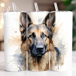 Dog Lovers 20oz Skinny Tumbler Sublimation Design Digital Download PNG Instant DIGITAL only  German Shepard Tumbler Wrap German Shepard PNG