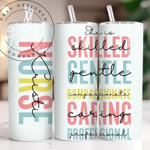 Nurse 20 oz Skinny Tumbler Sublimation Design Digital Download png Instant DIGITAL only, RN Tumbler Wrap, Nurse Tumbler Wrap, LPN Tumbler