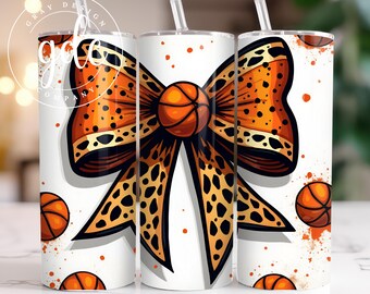 Basketball Mom Tumbler Sublimation Design: 20 oz Skinny Tumbler (Digital Download)