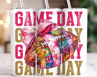 Football Tumbler Wrap: 20 oz Skinny Sublimation Design (Digital Download)