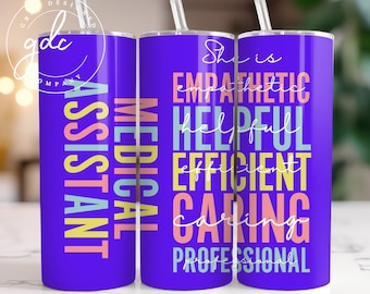 Sublimeringsdesign för medicinsk assistenttumbler (digital nedladdning)