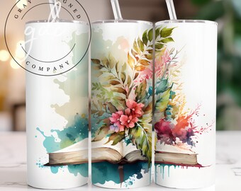 Floral Pray Tumbler Wrap: 20 oz Skinny Sublimation Design (Digital Download)