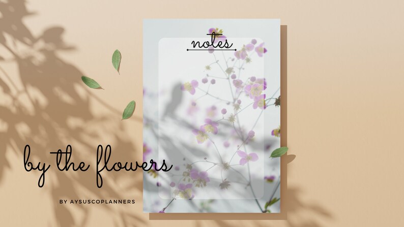 Flowers Notepad | A4 Download & Printable | Lovely Themes - Etsy