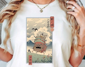 Howl's Moving Castle Shirt, Howl and Sophie T-Shirt, Studio Ghibli Tees, Anime Lover Gifts, Hayao Miyazaki, Totoro Shirt, Howl Moving Castle