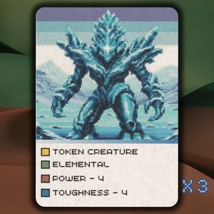Elemental MTG Token x3 Retro 1