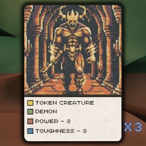 Demon MTG Token x3 Retro 2