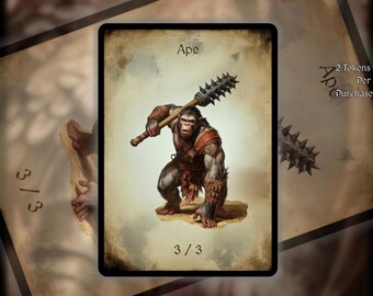 2x Ape MTG Token: Minimalist Art