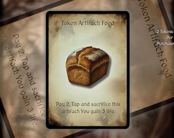 2x Food MTG Token: Minimalist Art