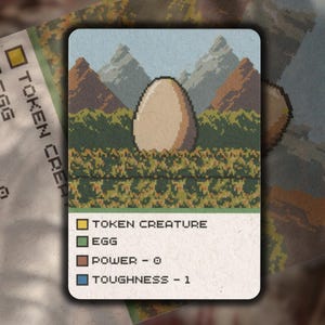 2x Egg MTG Token: Retro Pixel Art