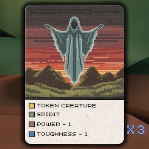 Spirit MTG Token x3 Retro