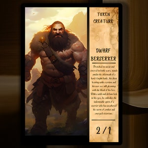 Dwarf Berserker MTG Token x3 Description
