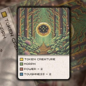2x Morph MTG Token: Retro Pixel Art