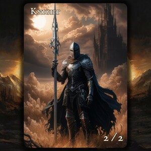 Knight MTG Token x3 , Painted