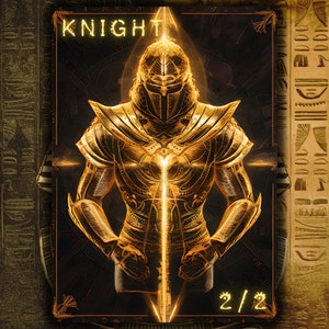 Foil Knight MTG Token x3 Egyptian