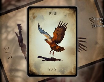 2x Bird MTG Token: Minimalist Art