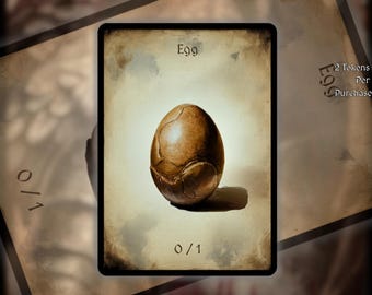 2x Egg MTG Token: Minimalist Art