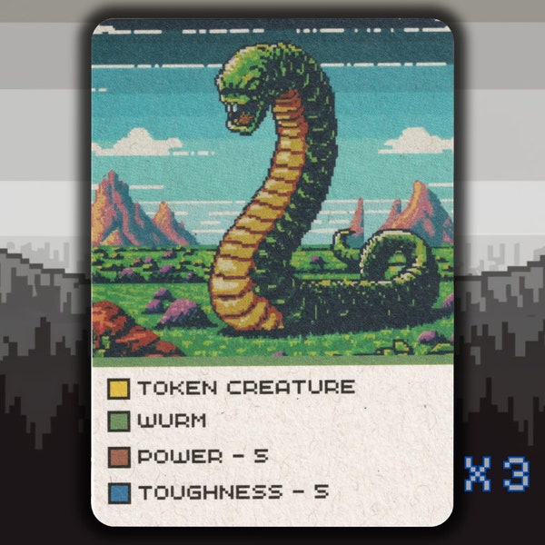 Wurm MTG Token x3 Retro