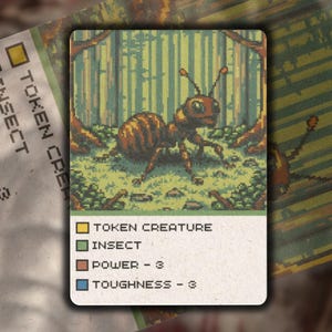 2x Insect MTG Token: Retro Pixel Art