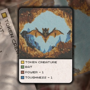 2x Bat MTG Token: Retro Pixel Art