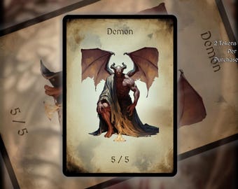 2x Demon MTG Token: Minimalist Art